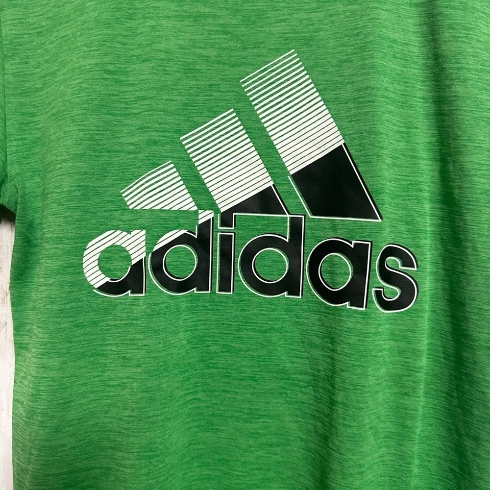 Adidas Green Tee with White Logo Size L